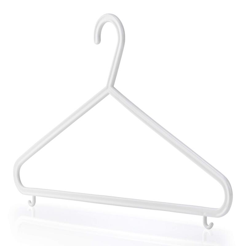 Home Style Heavy Duty Plastic Hanger 3ct-White 36/cs