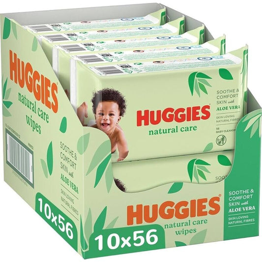 Huggies Refill Wipes 56ct-Natural Care Aloe 10/cs