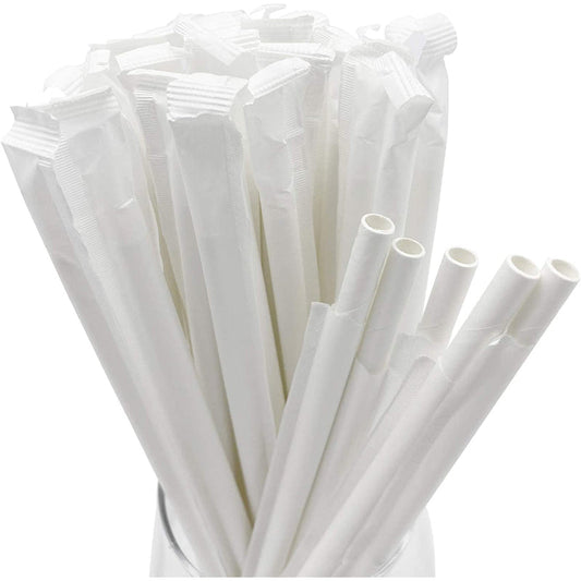 7.4' Paper Wrap DrinkKing Straw 350ct; 24/cs