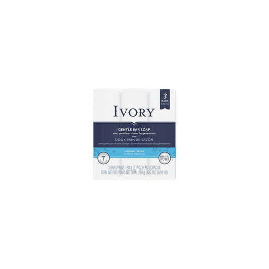Ivory Soap 3ct(3.1oz)-Pure regular 24/cs