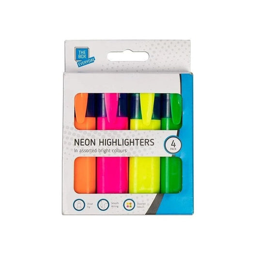 Elite 4ct Neon Highlighter-Assort. 48/cs