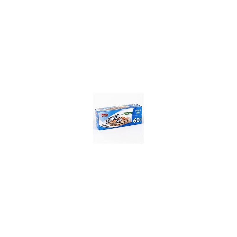 EZ Stor Zipper Seal Bag 60ct Snack Bags 24/cs