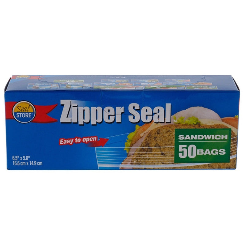 EZ Stor Zipseal Sandwich Bags 50ct; 24/cs