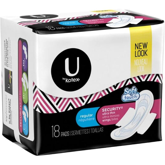 Kotex Ultra Thin W/Wing 18ct Size1-Regular 6/cs