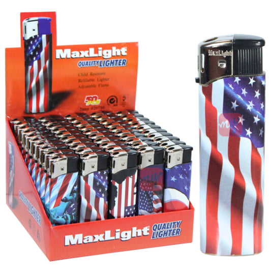 MaxLight Electronic Lighter-Flags 50/cs