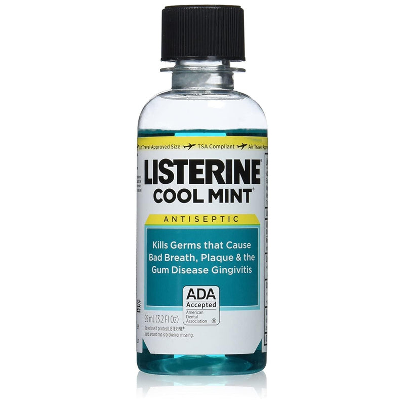 Listerine Mouthwash 3.2oz(95ML)-Cool Mint 24/cs