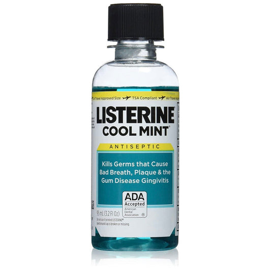 Listerine Mouthwash 3.2oz (95ml)-Cool Mint 12/48/cs