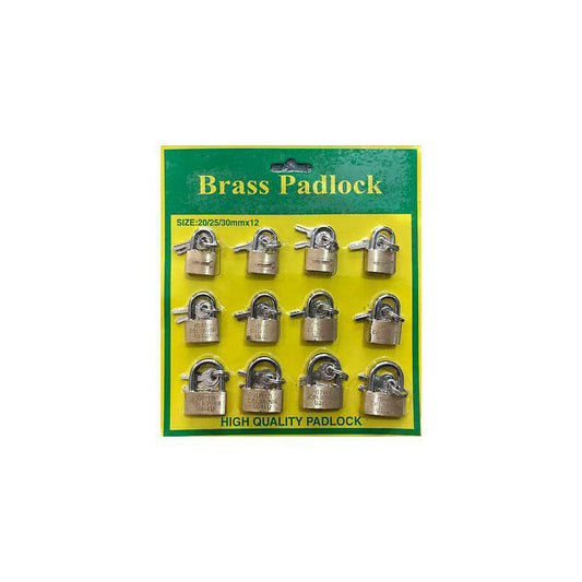 Padlock 20/25/30mm 12/Card