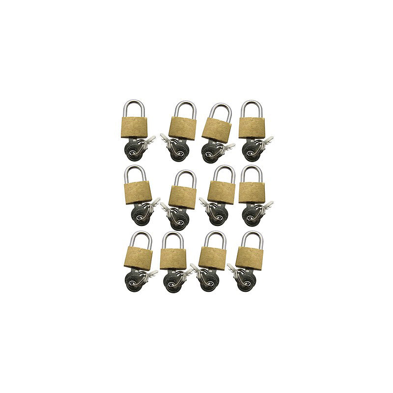 Brass Padlock 20mm 24/card