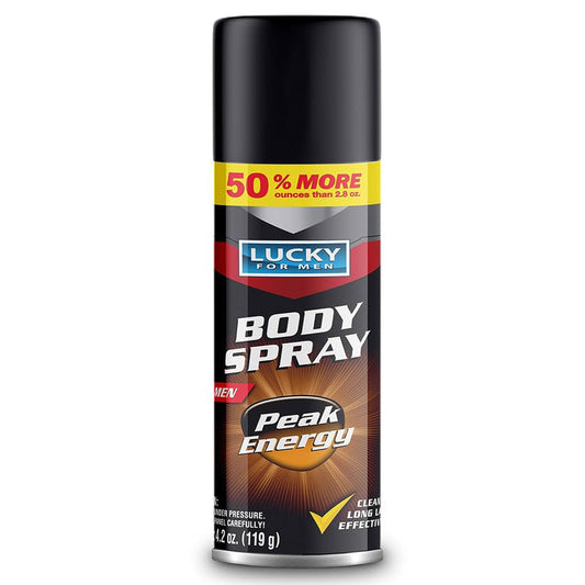 Luck Body Spray for Men 4.2oz-Peak Energy 12/cs