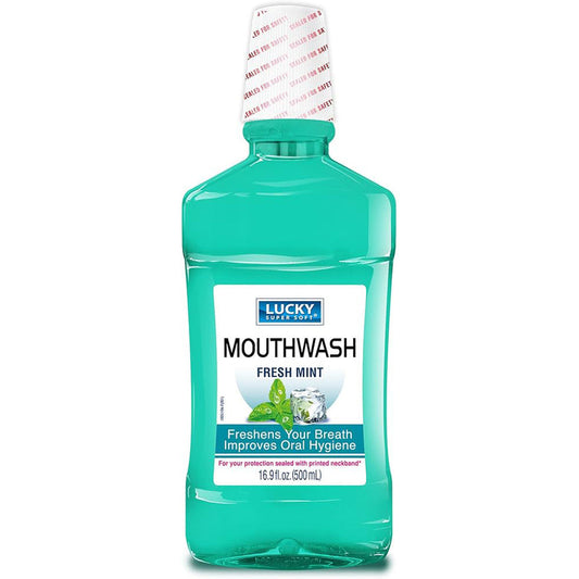 Lucky Mouthwash 16.9oz-Fresh Mint 12/cs