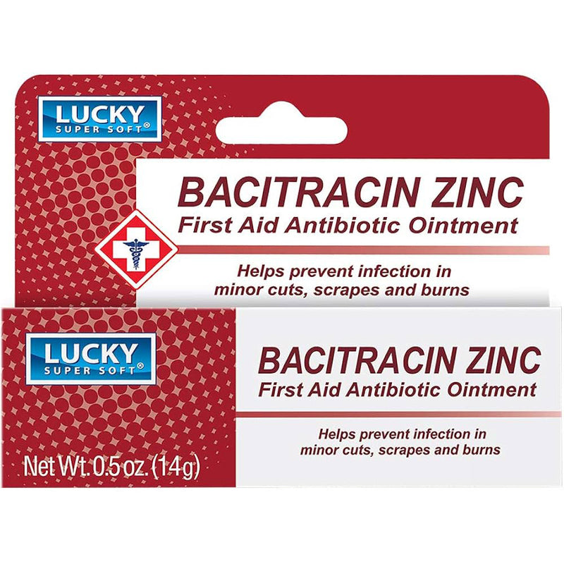 Lucky First Aid Antibiotic Ointment with Bacitracin 0.5oz; 24/cs