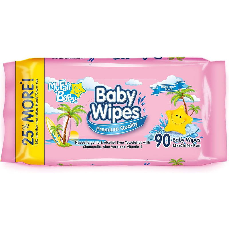 My Fair Baby Wipes 80ct-Pink 12/cs