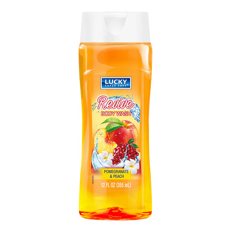 Lucky Body Wash 12oz- Pomegranate and Peach 12/cs