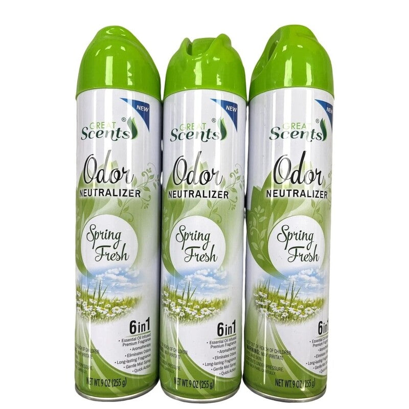 Great Scents Fragrance Air Freshener 9oz-Spring Fresh 12/cs