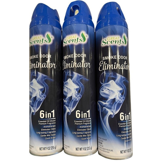 Great Scents Fragrance Air Freshener 9oz-Smoke Odor Eliminator 12/cs