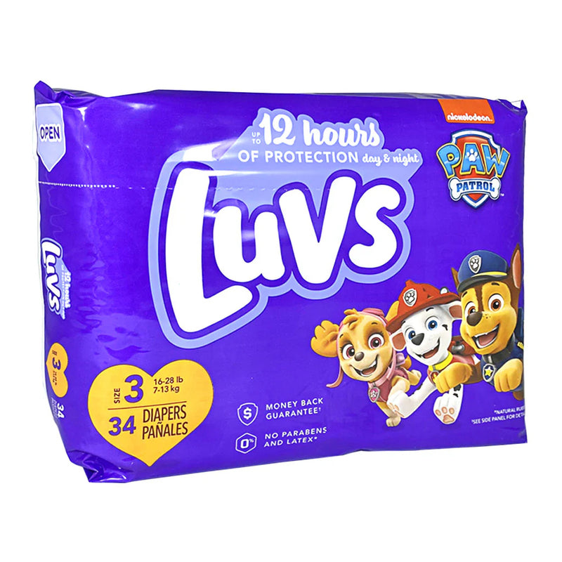 Luvs Diapers Jumbo Pak #3 34ct; 4/cs