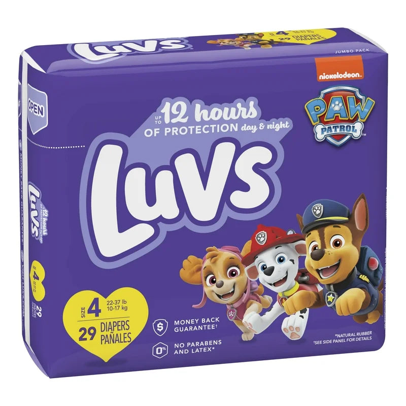 Luvs Diapers Jumbo Pak #4 29ct; 4/cs