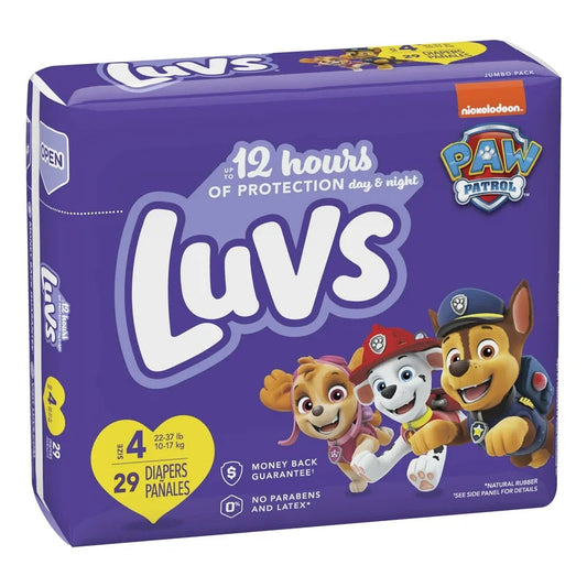 Luvs Diapers Jumbo Pak #4 29ct; 4/cs