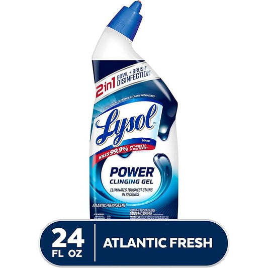 Lysol Toilet Bowl Cleaner 24oz Action Gel -Spring Waterfall 9/cs