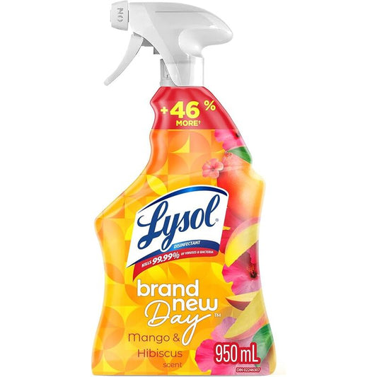 Lysol Cleaner Trigger 32oz-All Purpose Brand New-Mango & Hibiscus 9/cs