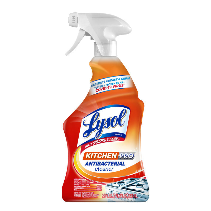 Lysol Spray Trigger 22oz- Kitchen Antibacterial 9/cs