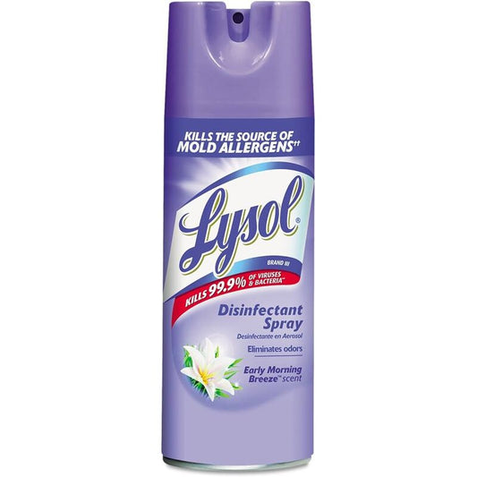 Lysol Disinfectant Spray 12.5 oz-Early Morning (Purple) 12/cs