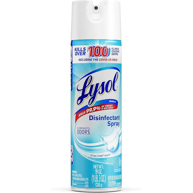 Lysol Disinfectant Spray 19oz - Crisp Linen 12/cs