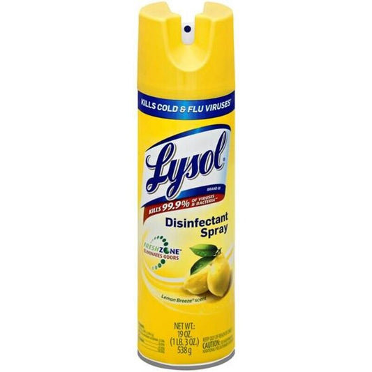 Lysol Disinfectant Spray 19oz-Lemon Breeze 12/cs