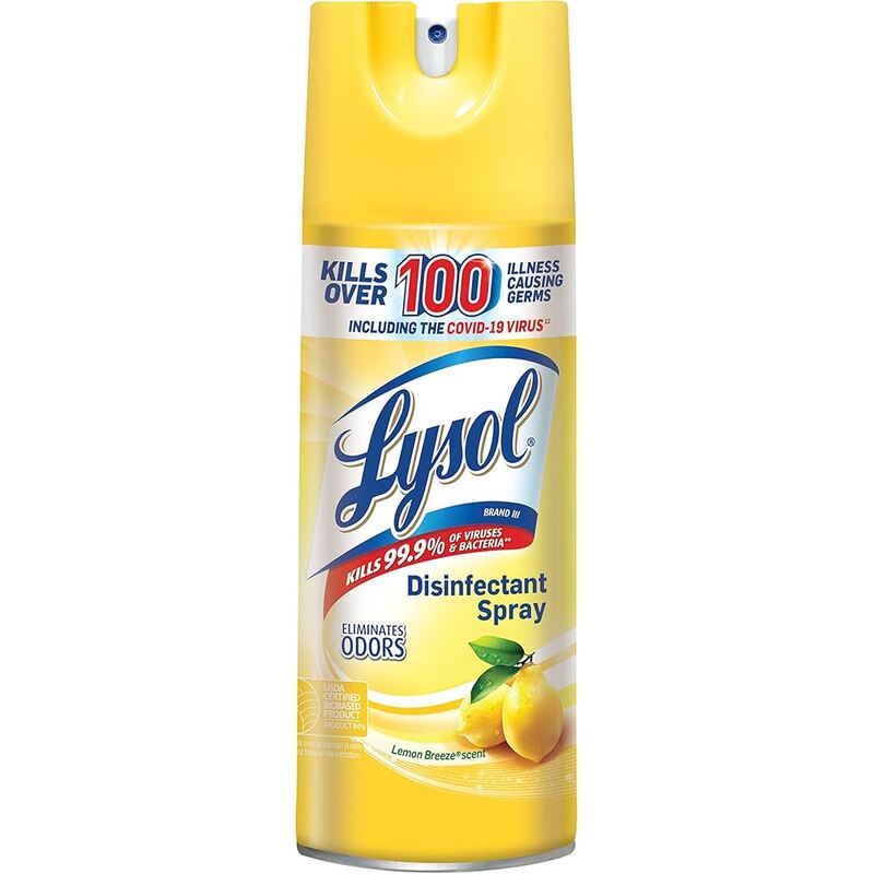 Lysol Disinfectant Spray 12.5oz-Lemon Breeze 12/cs