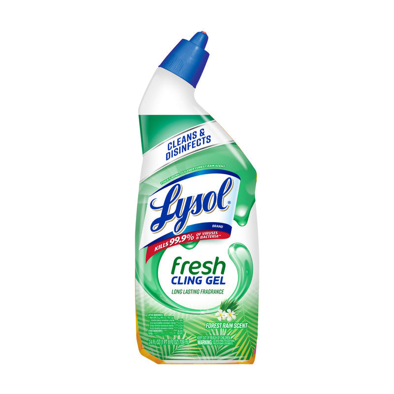 Lysol Toilet Bowl Cleaner 24oz-Cling & Fresh-Forest Rain Scent 9/cs