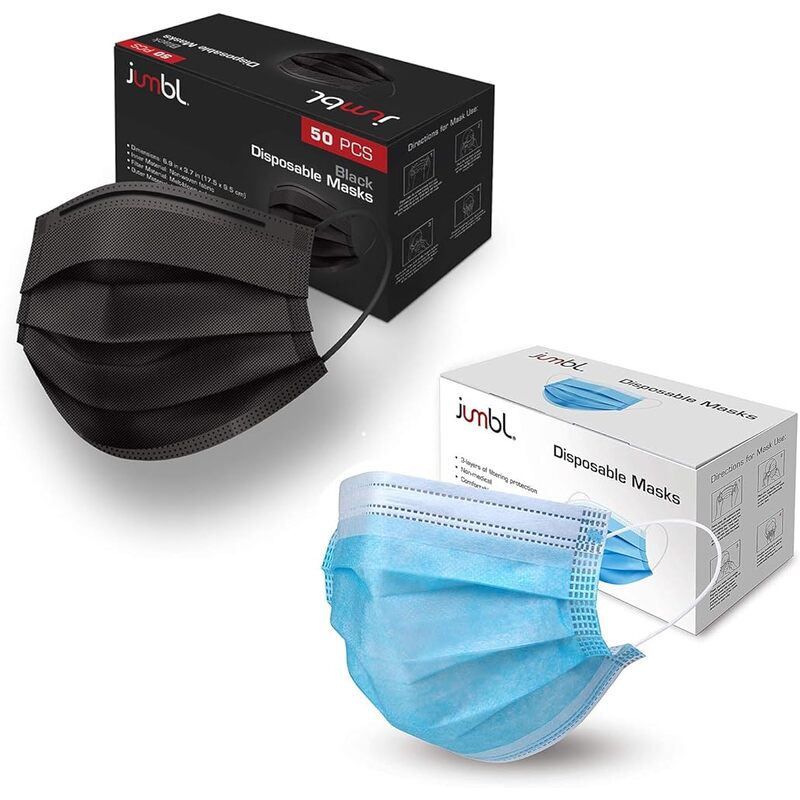Mask Black/Blue**50/Pk