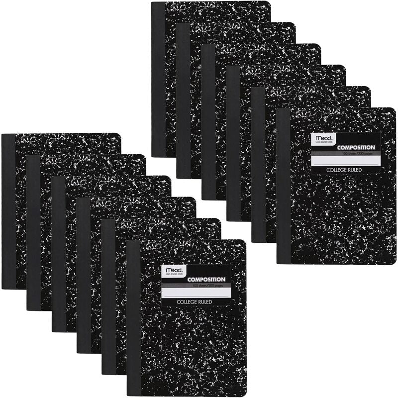 Mead Composition Book Black 100 Sheets 12/cs