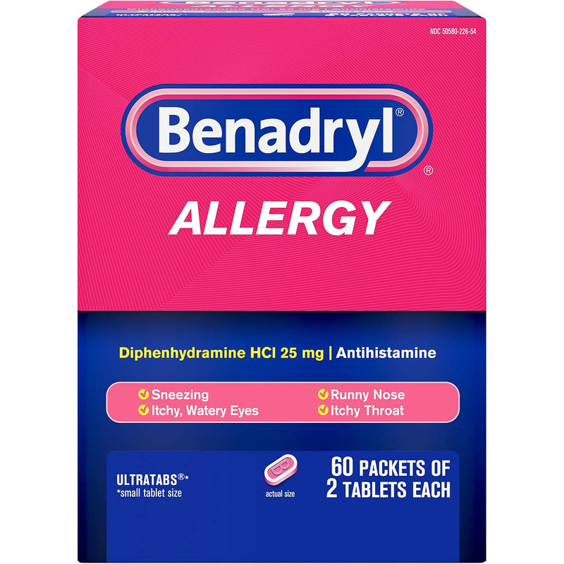 Benadryl Allergy 2 Tablets; 60/cs
