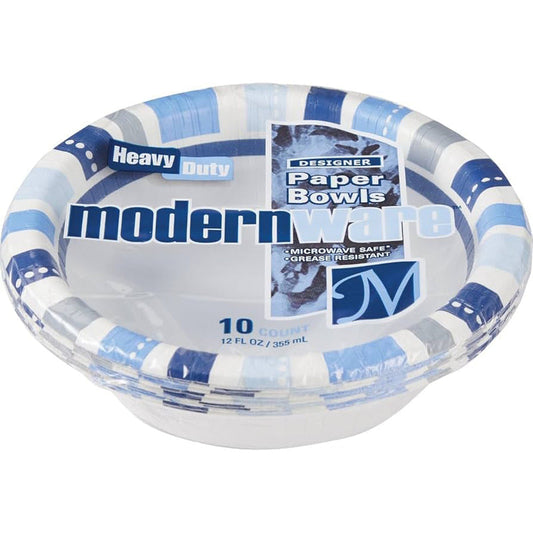 Modern Ware 12oz Heavy Duty Paper Bowl 10ct; 32/cs