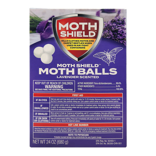 Moth Shield Moth Balls 24oz-Lavender Scented 6/cs