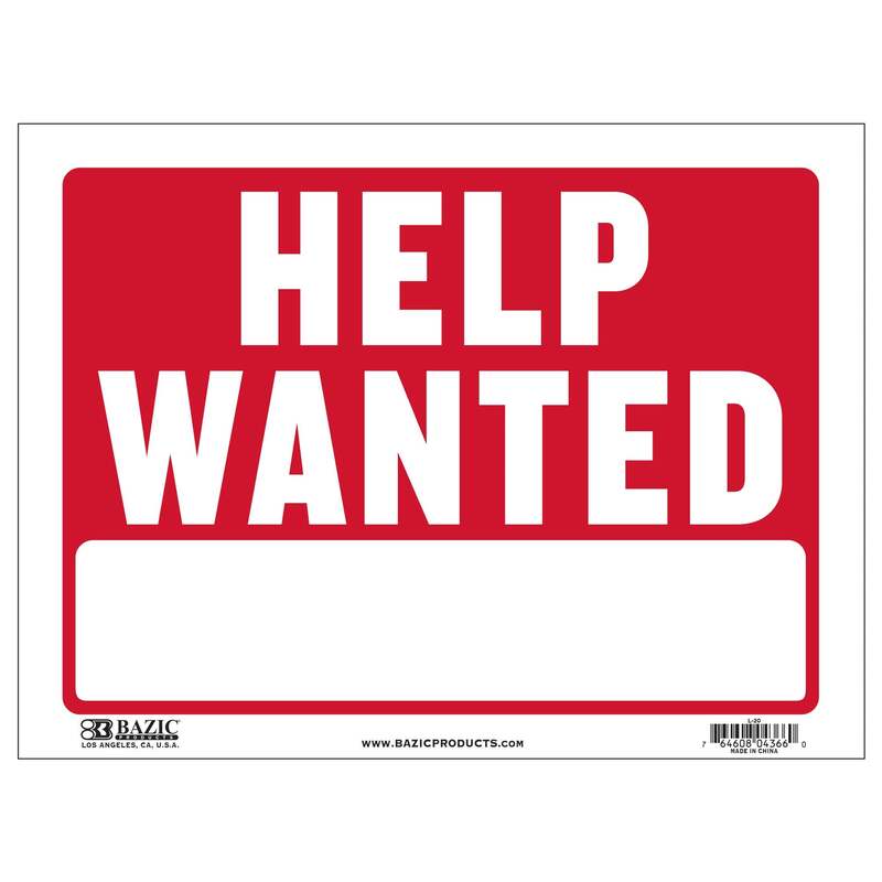 Sign 'Help Wanted' 24cs