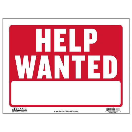 Sign 'Help Wanted' 24cs