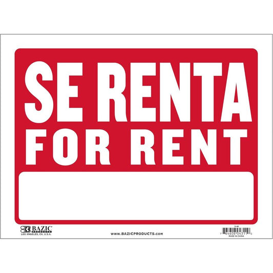 Sign 'Se Renta' 24cs