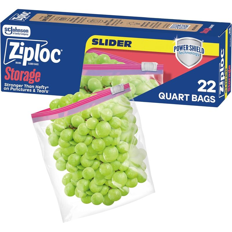 Ziploc Slider Storage Bag 22ct-Slider Quarter 12/cs