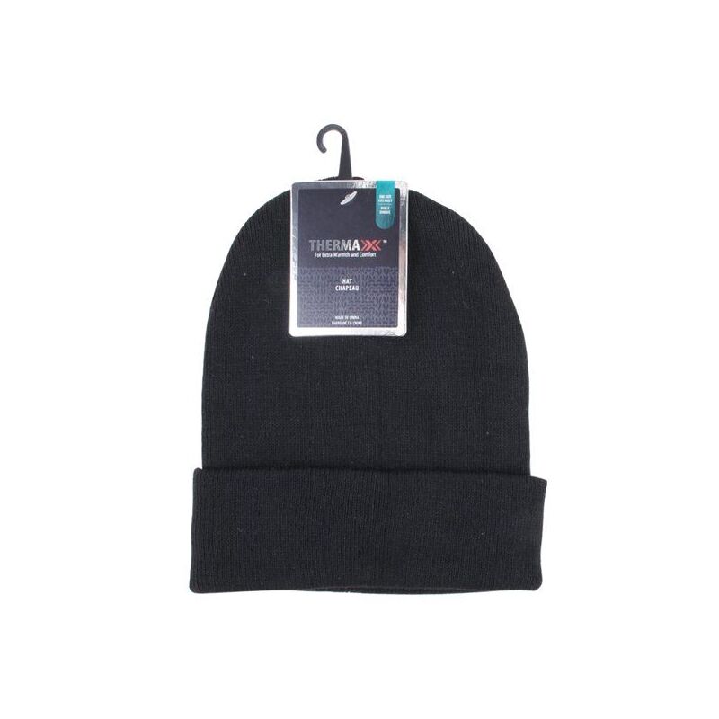 Thermaxx Winter Beanie Hats -Black 12/Bag