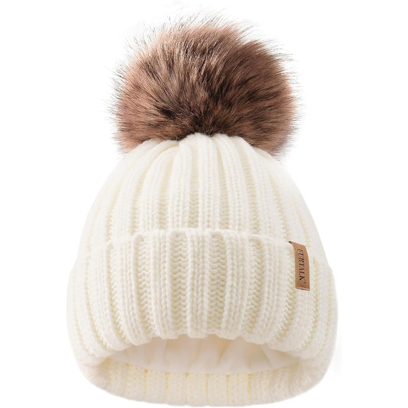 Thermax Kids Pom Pom Hat W/Fur Lining 12/Bag