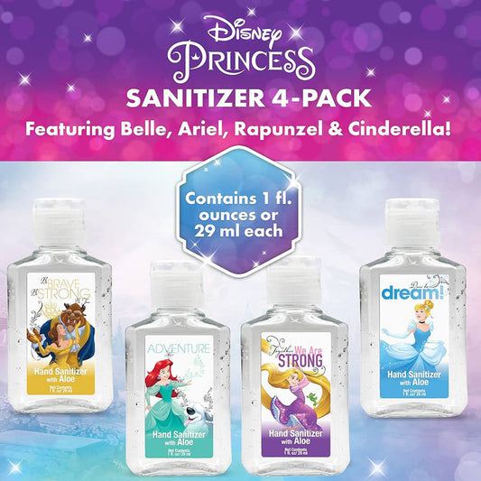 Princess Silicone Hand Sanitiser 1oz W/Clip-Assort. 36/cs
