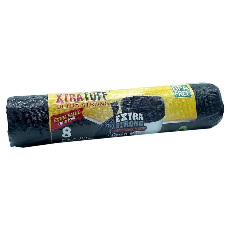 Xtra Tuff Garbage Bag Roll 8ct 33Gal 48/cs 33Gal