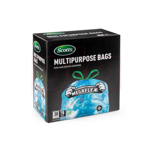 Scotts 30Gal Flex Drawstring Recycling Trash Bags 36ct-Blue 12/cs