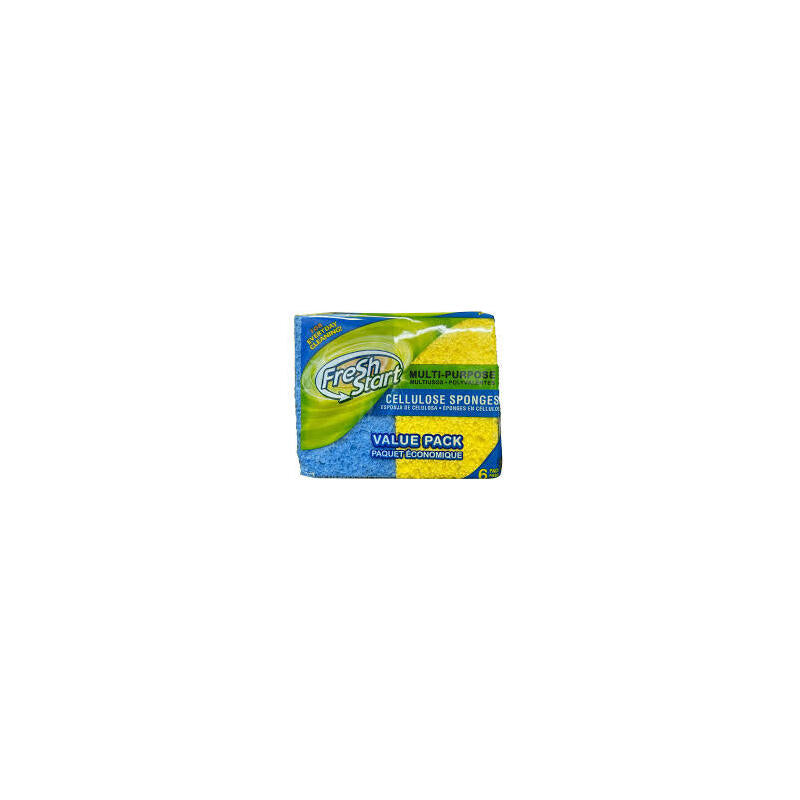 Fresh Start Cellulose Sponge Scrubber 6ct; 10/cs