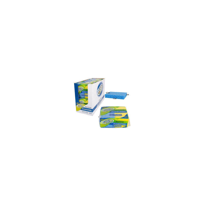 Fresh Start Cellulose Sponge 6ct - Blue 10/cs