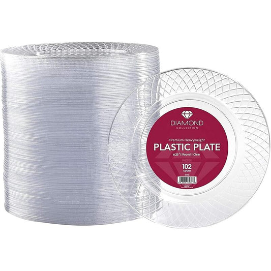 Ideal Dining 9" Plastic Plate 50ct -White 12/cs