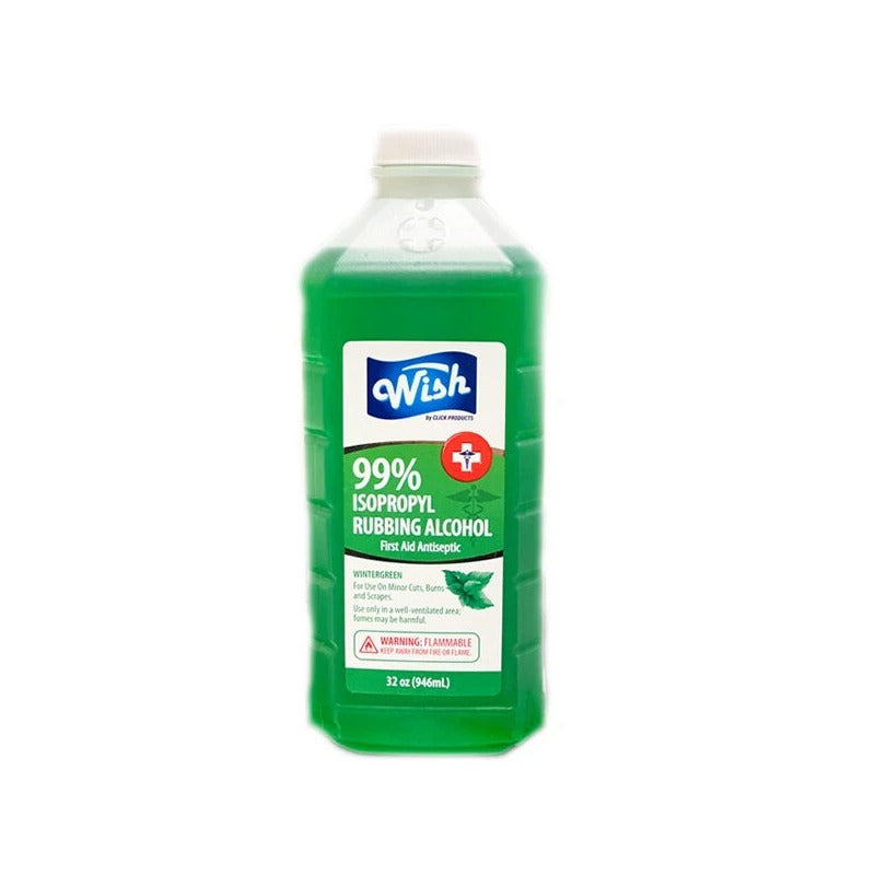 Wish 99% Alcohol 32oz-Green 12/cs