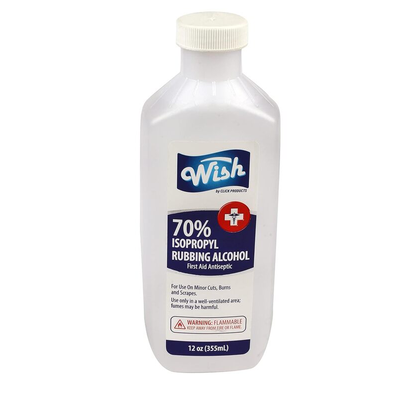 Wish Rubbing Alcohol 70% Alcohol 32oz-Clear 12/cs